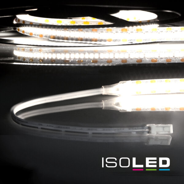 LED CRI940 MiniAMP Flexband, 12V DC, 12W, IP20, 4000K, 250cm, beids. 30cm Kabel + maleAMP, 300 LED/m