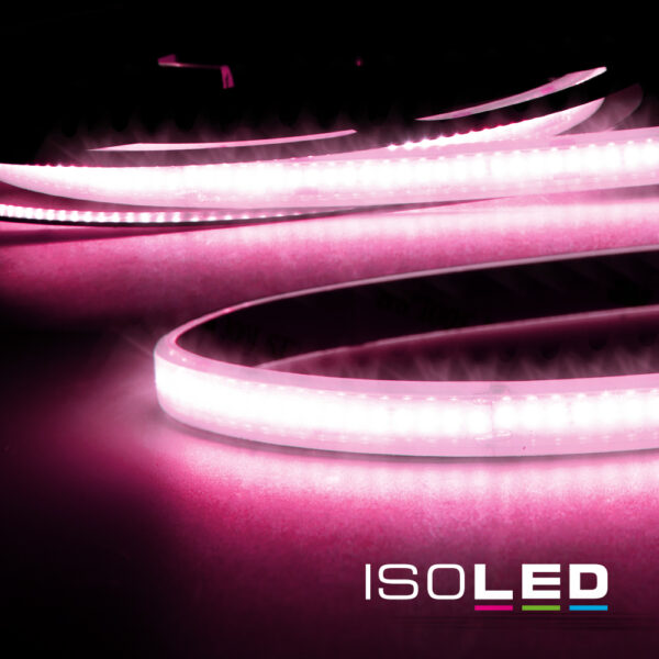 LED AQUA CRI9P Linear 48V Flexband, 8W, IP68, pink, 30m Rolle, 240 LED/m