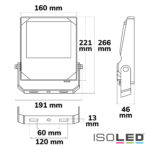 LED Fluter HEQ 50W, 110°, 5700K, IP66