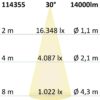 LED Hallenleuchte Linear SK 100W, 30°, IK10, IP65, 1-10V dimmbar, neutralweiß