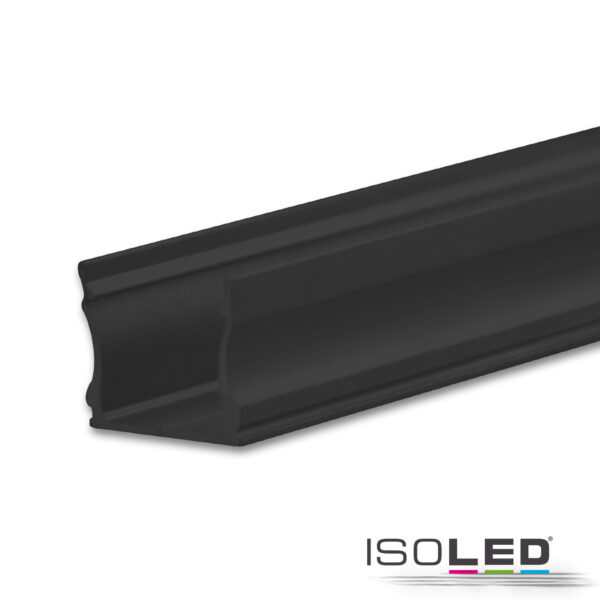LED Aufbauprofil PURE12 S Aluminium schwarz RAL9005, 300cm