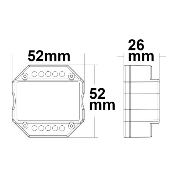 Sys-Pro Push/Funk Mesh Multi-PWM-Dimmer, 1 Kanal, 12-24V DC 6A, 36-48V DC 3A