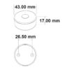 Sys-Pro Single Color 1 Zone Fernbedienung rund, schwarz