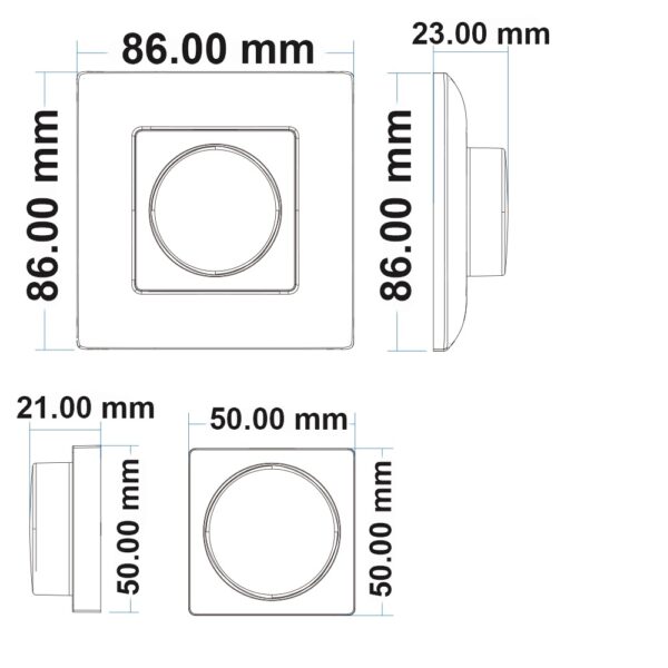 Sys-Pro Single Color 1 Zone Aufbau-Drehknopf-Fernbedienung mit Batterie