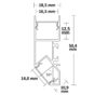 LED Aufbauleuchtenprofil HIDE ASYNC Aluminium eloxiert, 200cm