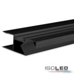 LED Aufbauleuchtenprofil HIDE ASYNC Aluminium schwarz RAL 9005, 200cm