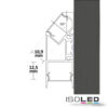 LED Aufbauleuchtenprofil HIDE ASYNC Aluminium schwarz RAL 9005, 200cm