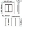 Sys-Pro RGB/RGB+W 1 Zone Aufputz-Tast-Fernbedienung mit Batterie