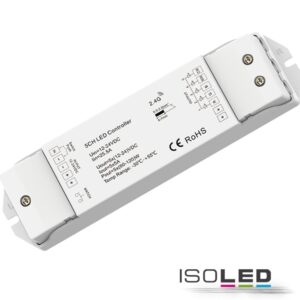 Sys-Pro RGB+CCT Push/Funk Mesh PWM-Dimmer, 1-5 Kanal, 12-48V DC 5x5A