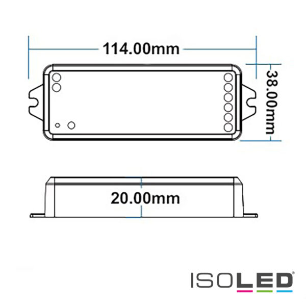 Sys-Pro RGB+CCT Funk Mesh PWM-Dimmer, 1-5 Kanal, 12-24V DC 5x3A