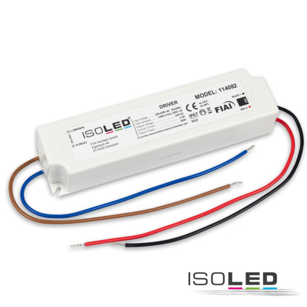 LED Trafo 24V/DC, 0-60W, IP67