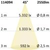 3-Phasen Raster-Schienen-Strahler, 35W, 45°, schwarz matt, 3000K