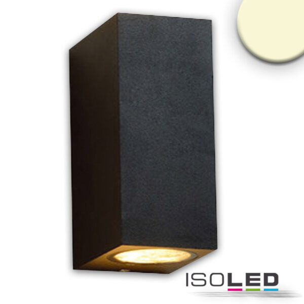 Wandleuchte Up&Down 2xGU10, IP54, sandschwarz, exkl. Leuchtmittel