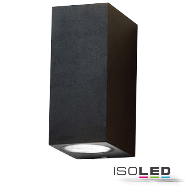 Wandleuchte Up&Down 2xGU10, IP54, sandschwarz, exkl. Leuchtmittel