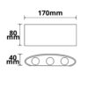 LED Wandleuchte Up&Down 6*1W CREE, IP54, sandschwarz, warmweiß