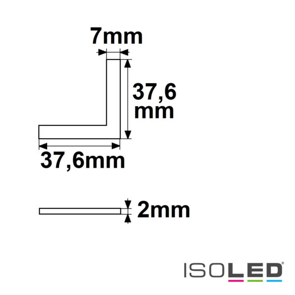 Eckverbinder für Profil CORNER12, CEILING21, 90°, 4er Set