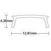 Abdeckung COVER8 opal 600cm für Profil SURF11/CORNER11