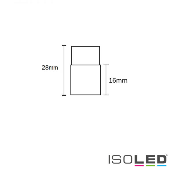Kontakt-Verbinder mit Kabel (max. 5A) O1-212 für 2-pol. IP68 Flexstripes Breite 12mm und Pitch >8mm