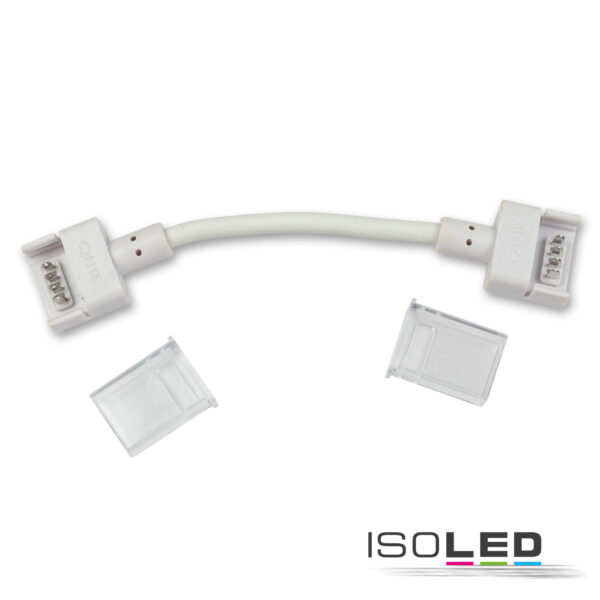 Kontakt-Verbinder mit Kabel (max. 5A) O1-412 für 4-pol. IP68 Flexstripes mit Breite 12mm, Pitch >8mm