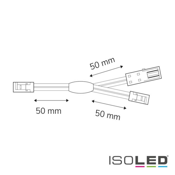 MiniAMP Linearsplitter 2 x male-Stecker / 1 x female-Buchse, 2-polig, weiß, max. 4A