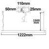 LED Hängeleuchte Frame 40W, schwarz, ColorSwitch 3000|4000|5700K