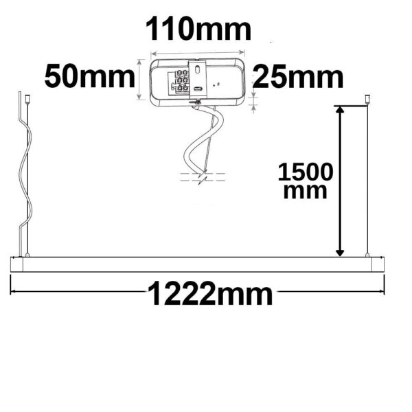 LED Hängeleuchte Frame 40W, schwarz, ColorSwitch 3000|4000|5700K