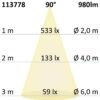 LED Downlight Prism blendungsreduziert 10W, IP54, warmweiß, dimmbar
