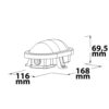 LED Kellerleuchte mit HF-Bewegungssensor 10W, IP54, weiß, neutralweiß,