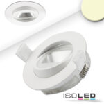 LED Einbaustrahler asymmetrisch COB, weiß, 8W, 50°, IP44, rund, warmweiß, dimmbar