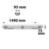 LED Wannenleuchte 150cm, IP65, PowerSwitch 35-60W, ColorSwitch 3000|4000|5000K