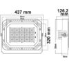 LED Fluter SMD 200W, 75°*135°, kaltweiß, IP66, 1-10V dimmbar