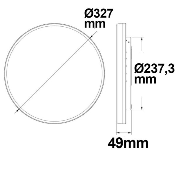 LED Decken/Wandleuchte 24W, weiß, rund, DN327, IP54, ColorSwitch 3000|4000K