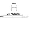 FastFix LED Linearsystem Balkenaufnahme 3m, stromführend