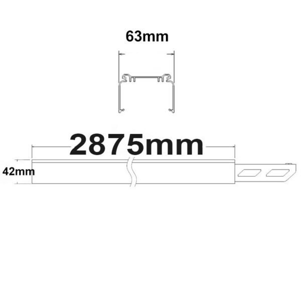 FastFix LED Linearsystem Balkenaufnahme 3m, stromführend