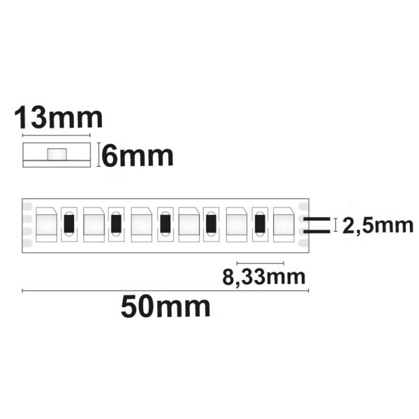 LED AQUA Flexband, milchig, 24V DC, 12W, IP67, RGB, 5m Rolle, 120 LED/m