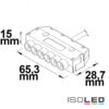 Mini-Plug 6-fach Verteiler female, 1m, 2x0,75, IP54, weiß-grün, max. 48V/6A
