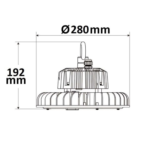 LED Hallenleuchte FL 200W, 120°, IK10, IP65, DALI dimmbar, kaltweiß