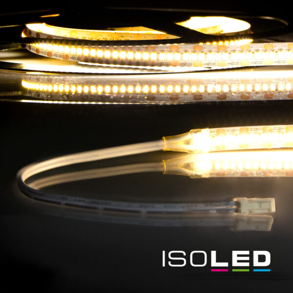 LED CRI925 MiniAMP Flexband, 12V DC, 6W, IP20, 2500K, 250cm, beids. 30cm Kabel + maleAMP, 300 LED/m