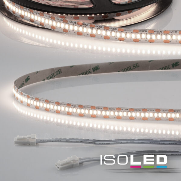 LED CRI940 MiniAMP Flexband, 12V DC, 6W, IP20, 4000K, 250cm, beids. 30cm Kabel + maleAMP, 300 LED/m