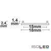 LED Aufbauprofil SURF15 FLEX Aluminium eloxiert, 200cm