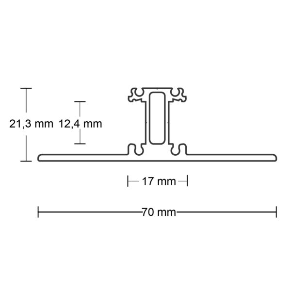 LED Leuchtenprofil 2SIDE Aluminium pulverbeschichtet weiß, 200cm