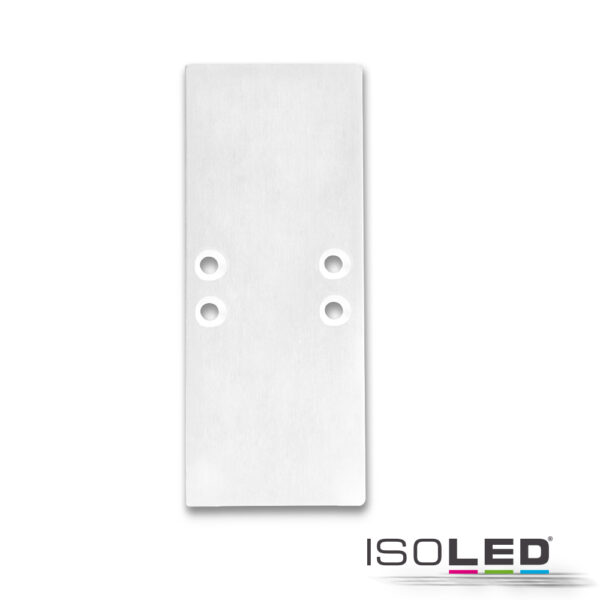 Endkappe EC66 Aluminium weiß RAL9010 für Profil 2SIDE, 2 STK, inkl. Schrauben