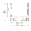 LED Aufbauprofil SURF16 Aluminium eloxiert, 200cm