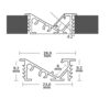 LED Einbauprofil FURNIT6 D Aluminium weiß RAL 9003, 200cm