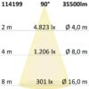 LED Hallenleuchte MS 250W, 90°, IK10, IP65, 1-10V dimmbar, kaltweiß