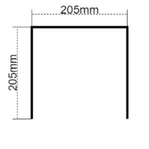 114200_skizze Montagebügel für LED Hallenleuchte MS 150W