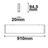 LED Wandleuchte Linear Up&Down 900, 910mm, 30W, IP40, weiß, warmweiß
