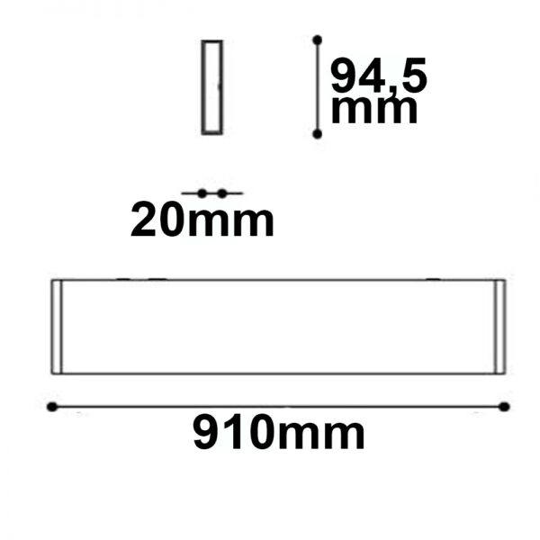 LED Wandleuchte Linear Up&Down 900, 910mm, 30W, IP40, weiß, warmweiß