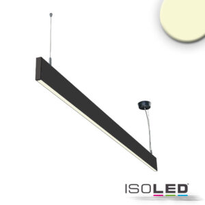 LED Hängeleuchte Linear Up&Down 600, 25W, prismatisch, linear- u. 90° verbindbar, schwarz, warmweiß