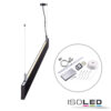 LED Hängeleuchte Linear Up&Down 600, 25W, prismatisch, linear- u. 90° verbindbar, schwarz, warmweiß